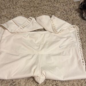 Nike White Capris for Casual Comfort